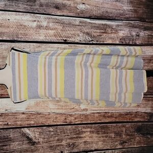BeachLunchLounge Size Medium Linen Stripe Dress